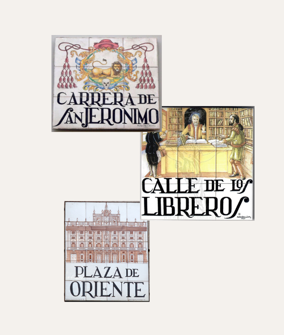 Collage tipogr&aacute;fico inspirado en r&oacute;tulos antiguos de Madrid